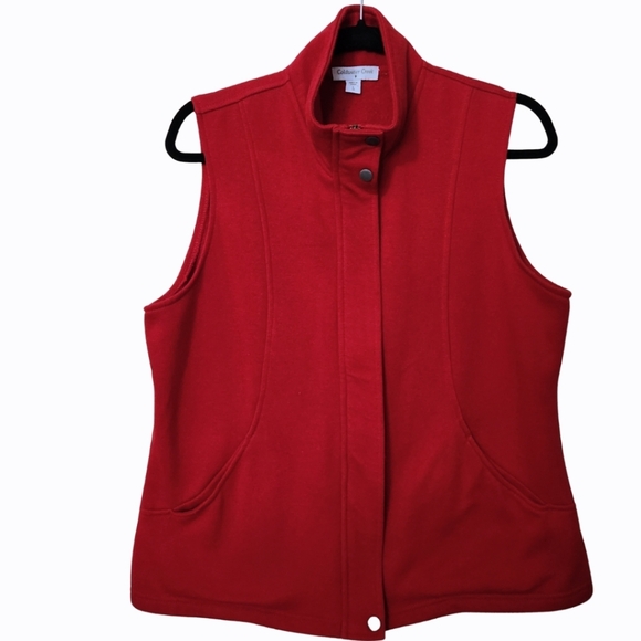Coldwater Creek Red Vest-size Large - Picture 1 of 10